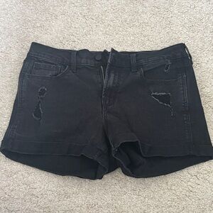 Old Navy Dark Jean Shorts with Distressed Details
